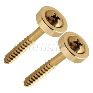 4 Stück Gitarrenhals Gelenk Buchse goldene Platte Buchse Aderendhülsen Unterlegscheiben - Bild 1 von 4