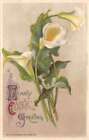 Easter  "Hearty Easter Greetings" Easter Lilies, Winsch, Vintage Pc U4809