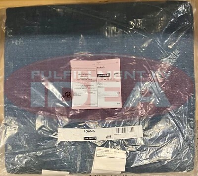 Almofada nova em folha IKEA POANG Hillared azul escuro otomano/escabelo 204.668.23 - Imagem 1 de 3
