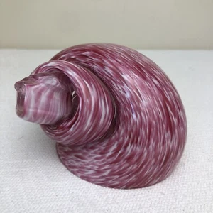 WEDGWOOD ENGLAND verschmolzenes Glas Schneckenhaus rosa maritim Strand BRIEFBESCHWERER - Bild 1 von 9