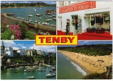 Tenby, multi view colour postcard, posted 2018