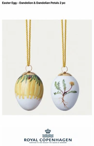 Royal Copenhagen Uovo di Pasqua Tarassaco Collezione 2021 Set Regalo 2pz 6cm/2,36Inch - Foto 1 di 8