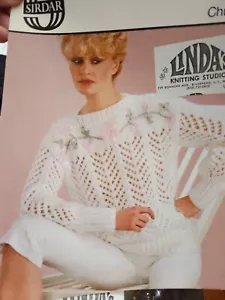 Vintage Sirdar Knitting Pattern 6327 Chunky Lace Sweater 30-38 - Picture 1 of 1