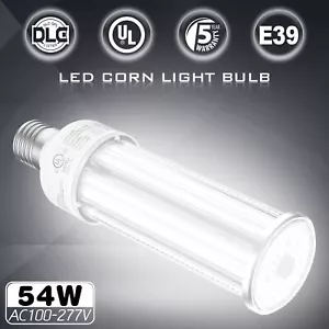 54W LED Corn Cob Light 6000K Workshop Warehouse Commercial E39 Mogul Base Bulb - Picture 1 of 6
