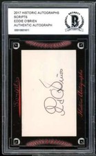 Eddie O'Brien 2017 Historic Autographs Scripts #nno BGS BCCG Authentic