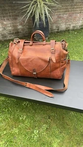 Borsa grande Weekender in pelle borsone da viaggio country in pelle - Foto 1 di 7