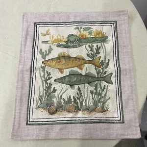 Vintage Handmade Fish  Decorative Decor 3D Statement Pillowcase Layered - Picture 1 of 9