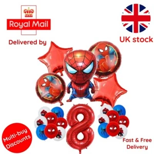 25 PCS Spiderman Balloon Birthday Party Decorations For Kids – AGE 8 - Picture 1 of 1