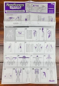 Transformers Cybertron Megatron Leader Class Instruction Sheet Hasbro 2005 - Picture 1 of 2