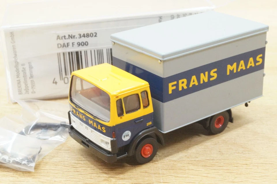 Ho 1:87 Brekina 34802 DAF F 900 Camion Con Cassone "Frans Maas" Nuovo In OVP - Immagine 1 di 4