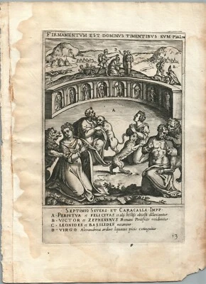 1585 ENGRAVING MARTYRDOM SCENE by CAVALIERI Ecclesiae militantis triumphi # 13 - Image 1 of 2