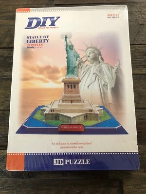 New DIY Build My World Statue of Liberty Building 39 Pieces 3D Puzzle - Image 1 of 4