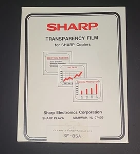 Vintage Sharp Transparency Film for Sharp Copiers 95 sheets SF-85A - Picture 1 of 2