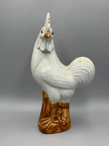 Antique Chinese Early 20th c. Porcelain Rooster Chicken Statue / Figurine 14'' - Picture 1 of 13