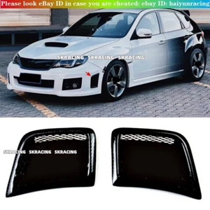For 2008-2014 Subaru WRX STi Glossy black Front Bumper Side Air Vents 2-pcs - Imagen 1 de 10