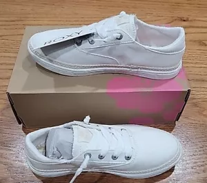 Roxy Shoes Womens Talon Casual Comfort Low Sneakers White Fabric SZ 6 or 7 - Picture 1 of 8