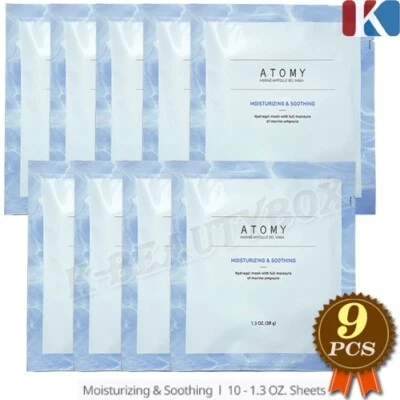 ATOMY Máscara Gel Ampolla Marina 38g x 9 piezas Mascarilla Hidratante Calmante Hidrogel NUEVA Foto 1 de 4