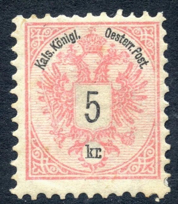 Austria - Imperio - Rosa 5kr - Perforación como nueva nunca con bisagras 10 1/2 Foto 1 de 2