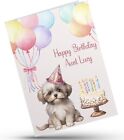 Personalised Pet Shih Tzu Happy Birthday Card DOG MUM / DAD ANY NAME / Age