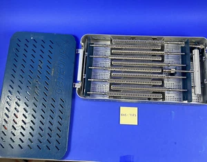 Osteonics Surgical Orthopedic Cylindrical Reamer Set w/Case Tray P-1126-0011 - Picture 1 of 13