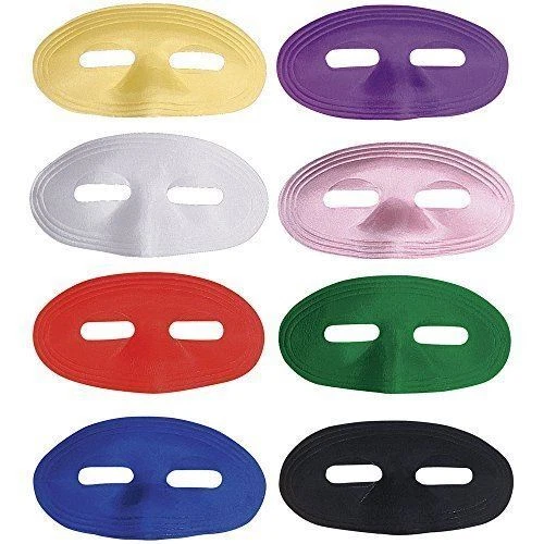 Domino Eye Mask - Satin - Foam - Costume Accessory - Several Colors - Image 1 of 1