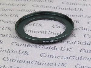 49mm-62mm Male-Female Stepping Step Up Filter Ring Adapter 49mm-62mm - Picture 1 of 2