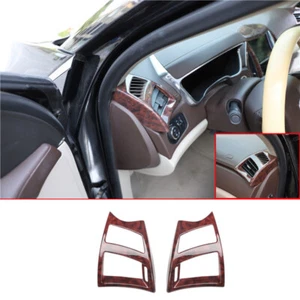 Wood Grain Dashboard L&R Air Outlet Vents Frame Trim For Cadillac SRX 2010-2016 - Picture 1 of 10