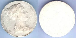 Tischmedaille - JOSEPHINE Kaiserin Medaillon Gips nach ANDRIEU d=57m - Bild 1 von 1