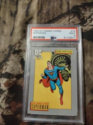 Superman 1992  DC Comics Cards - #16  - PSA 9 Graded Superman L@@k - Image 1 of 4