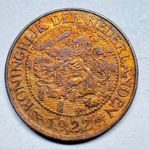 1922 Netherlands 1 Cent - Beautiful Coin - #A-021-B - Picture 1 of 2