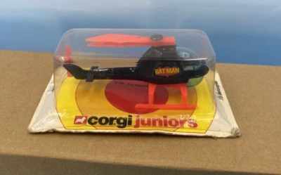 Vtg 1977 CORGI JUNIOR #78 Batman Batcopter New NOS On Card RARE Great Britain - Image 1 of 4