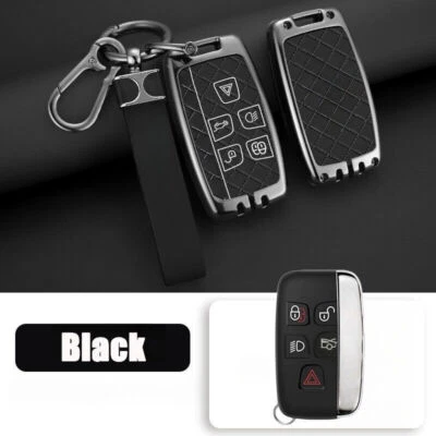 For Land Rover Range Rover Sport Zinc Alloy Leather Car Key Fob Case Cover Bag - Image 1 of 4