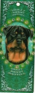 3-D Dog Magnetic Bookmark/Fridge Magnet CRAZY ABOUT ROTTIES Rottweilers