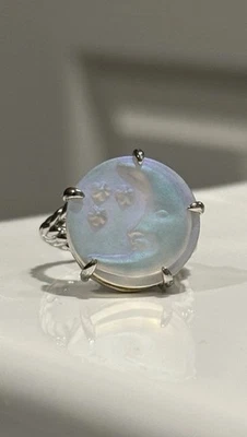 Regal Rose Blue Moon Ring - 925 Sterling Silver - Size 8 - Image 1 of 4