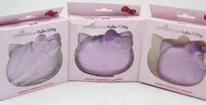 SET OF 3 ' Impressions For Hello Kitty Kawaii LED Compact Mirror MATTE LILAC. - Picture 1 of 10