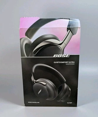 Cuffie Bose QuietComfort Ultra (2a generazione) - nere sopra la testa scatola aperta* - Immagine 1 di 4