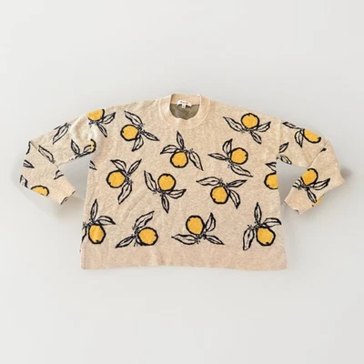 Suéter para mujer Madewell recortado mezcla de cachemir limón XS Foto 1 de 4