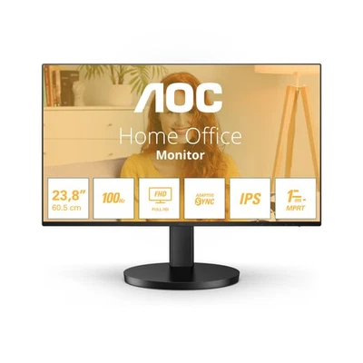 AOC Basic-line 24B3HA2 23.8" Full HD IPS 100 Hz W-LED Flat Monitor - Black - Image 1 of 4