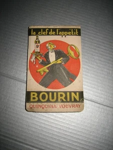 Ancien Carnet Commande Bar Café Publicitaire BOURIN Quinquina Vouvray - Picture 1 of 5