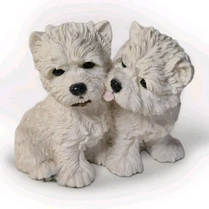 Barkers Snowy And Frosty Westie Figurine West Highland Terrier Dogs 1997 Vintage - Picture 1 of 9