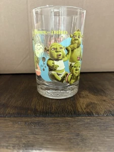 2007 McDonald’s Shrek the Third Glass 16oz Shrek & Donkey Collectible Cup - Picture 1 of 5