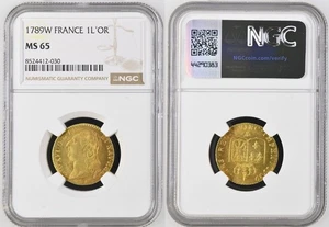 France - Louis XVI - Louis d'or 1789 Lille - NGC MS 65 - Imagen 1 de 1