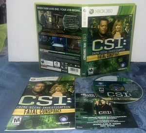 CSI: Crime Scene Investigation Fatal Conspiracy Xbox 360 CIB Complete Game Rare - Foto 1 di 4