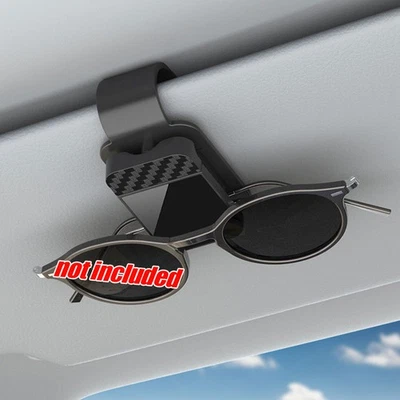 Car Sunglasses Clip Sun Visor Glasses Holder  Card Ticket Holder Stable Storage - Image 1 of 4