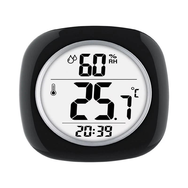 Taylor Black Plastic Hygrometer/Temperature/Time Digital Thermometer 3.94 L x 3. - Image 1 of 1