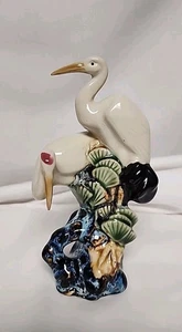 Antigua estatuilla de animal grulla de porcelana Shiwan Wucai de colección - Imagen 1 de 14