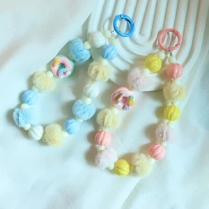 Cartoon Mobile Phone Strap Colored Beaded Mobile Chain Lanyard - Photo 1 sur 14