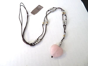 COLLANA PENDENTE CUORE ORO ROSA J.JILL 30-38" - Foto 1 di 2