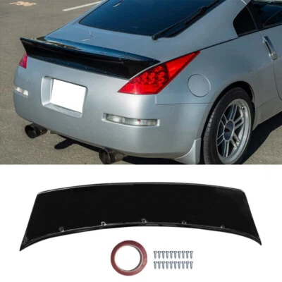 Fits 2003-2009 Nissan 350Z Rear Trunk Spoiler Duckbill Wing Gloss Black Painted - Image 1 of 4