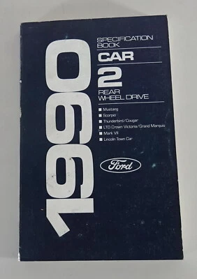 Tablas Ford MUSTANG, Capri, Lincoln Continental / Mercury Sable Mj. 1990 - Imagen 1 de 2